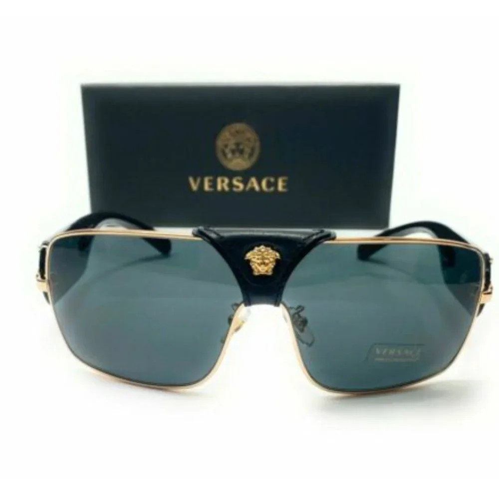 Versace Unisex Gold Square Sunglasses!